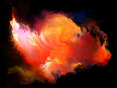 Akışı serisi renk. Müzik, yaratıcılık, hayal gücü, sanat ve tasarım konusunda dijital boya streams etkileşimi