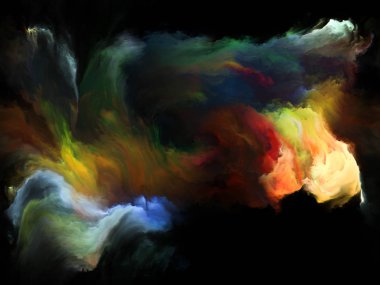 Akışı serisi renk. Müzik, yaratıcılık, hayal gücü, sanat ve tasarım konusunda dijital boya streams etkileşimi