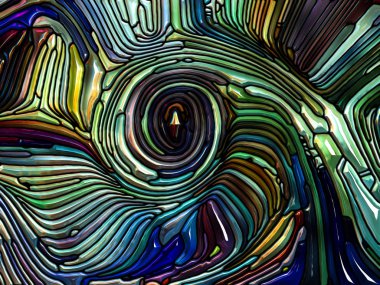 Desen serisi renk. Leaded cam tasarımı anımsatan Art Nouveau doğa, güzellik ve Maneviyat konusunda düzenlenmesi