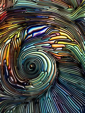 Desen serisi renk. Leaded cam tasarımı anımsatan Art Nouveau doğa, güzellik ve Maneviyat mecazi ilişki ile kompozisyon