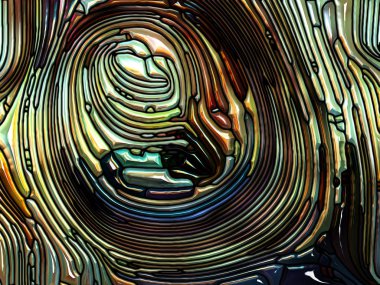 Desen serisi renk. Görsel olarak çekici zemin Leaded cam tasarımını anımsatan Art Nouveau inşaat üstünde doğa, güzellik ve maneviyat için yapılan