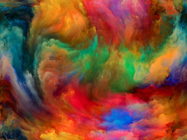 Abstract Kleurenreeks Creatieve Opstelling Van Kleurrijke Verf Beweging Doek Als — Stockfoto