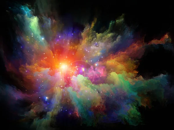 Color Flow Serie Hintergrund Digitaler Farbströme Zum Thema Musik Kreativität — Stockfoto