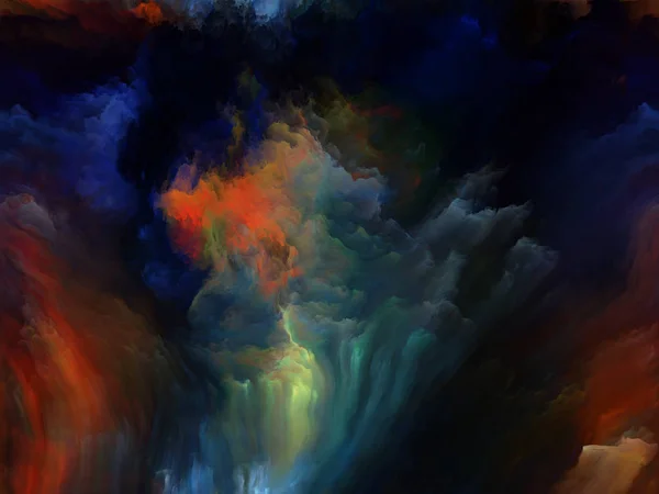 Serie Color Flow Sfondo Visivamente Attraente Fatto Flussi Vernice Digitale — Foto Stock