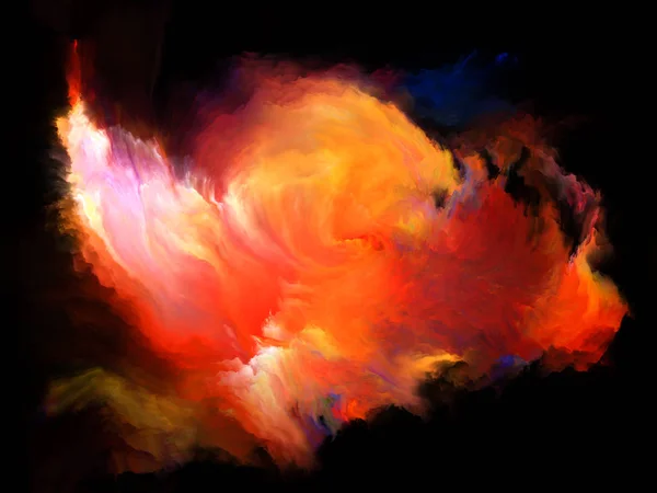 Color Flow Serie Interacțiunea Fluxurilor Vopsea Digitală Tema Muzicii Creativității — Fotografie, imagine de stoc