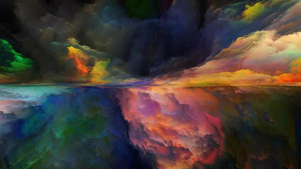 Serie Dream Land Interazione Colori Digitali Sul Tema Universo Natura — Foto Stock