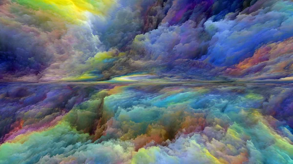 Serie Dream Land Disposizione Creativa Dei Colori Digitali Come Metafora — Foto Stock