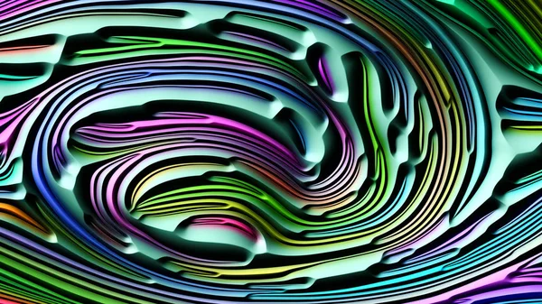 Серия Curves Nature Творческое Построение Рендеринга Многоцветного Барельефного Узора Концептуальной — стоковое фото