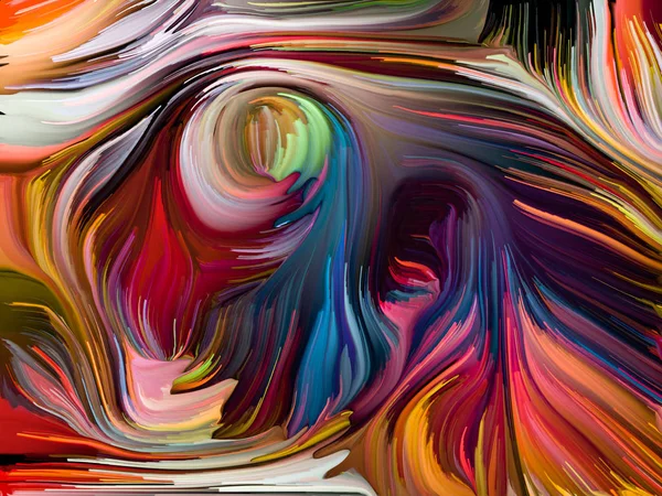 Serie Color Líquido Diseño Abstracto Hecho Rayas Pintura Multicolor Sobre — Foto de Stock