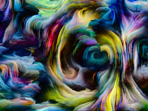 Serie Liquid Color Disposizione Creativa Strisce Vernice Multicolore Come Metafora — Foto Stock