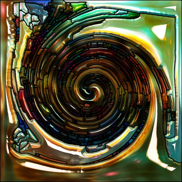 Спіральна Серія Twirl Фон Складається Вітражного Візерунка Кольоровими Фрагментами Підходить — стокове фото