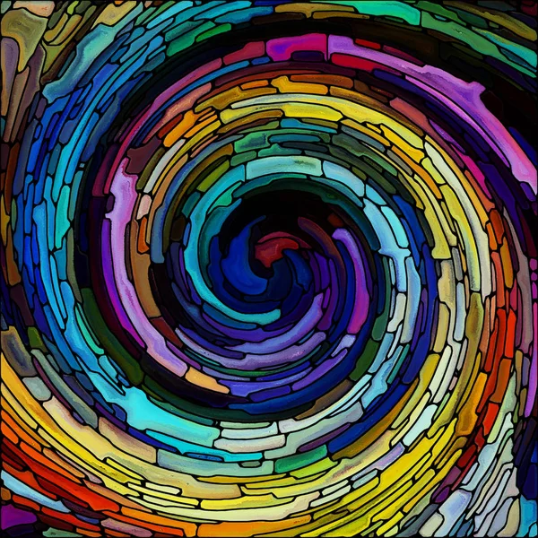 Spiraal Twirl Serie Ontwerp Gemaakt Van Gekleurd Glas Swirl Patroon — Stockfoto