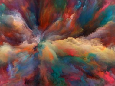 Soyut Arkaplan serisi. Sanat, yaratıcılık ve hayal gücü konuları için renk ve tuval üzerinde hareketin grafiksel kompozisyonu