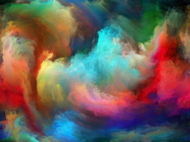 Soyut Renk serisi. Sanat, yaratıcılık ve hayal gücü konularındaki tasarımları tamamlamak için tuval üzerinde hareket halindeki renkli boya arkaplanı