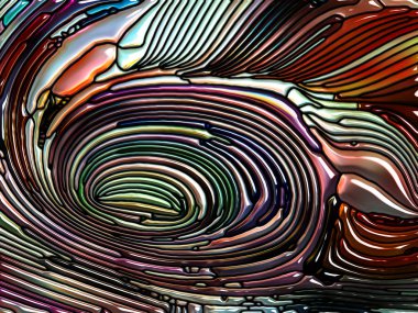 Desen serisi renk. Görsel olarak çekici zemin Leaded cam tasarımını anımsatan Art Nouveau inşaat üstünde doğa, güzellik ve maneviyat için yapılan