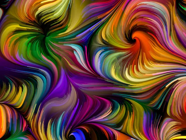 Liquid Color Series Abstract Design Made Multi Color Paint Streaks — Stock Photo, Image