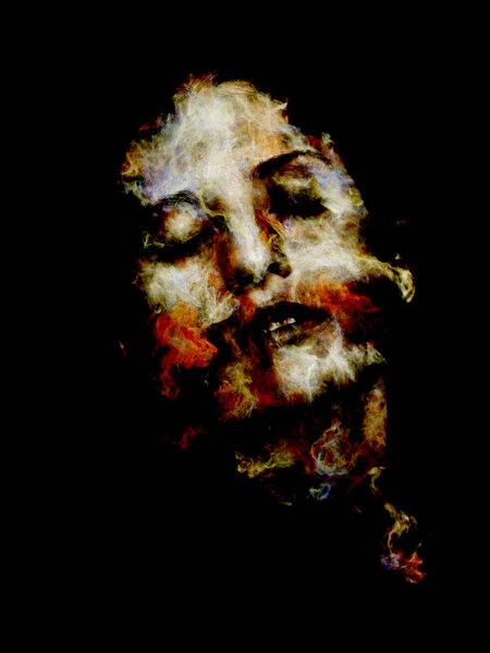 Hurt Ne No More series. Artistic expression of physical and emotional abuse in grunge textured portrait of a young woman.