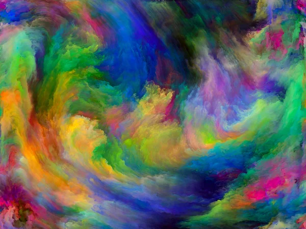 Série Cores Abstratas Arranjo Criativo Pintura Colorida Movimento Sobre Tela — Fotografia de Stock