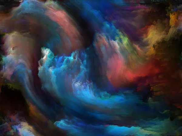 Abstracte Kleur Serie Abstracte Regeling Van Kleurrijke Verf Beweging Canvas — Stockfoto