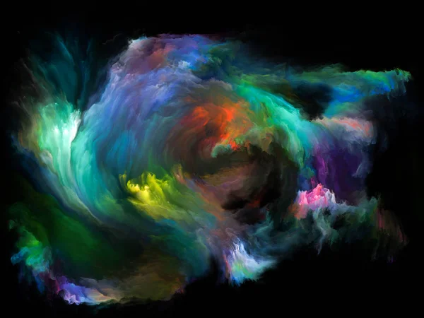 Color Flow Series Backdrop Streams Digital Paint Subject Music Creativity — Stock Photo, Image