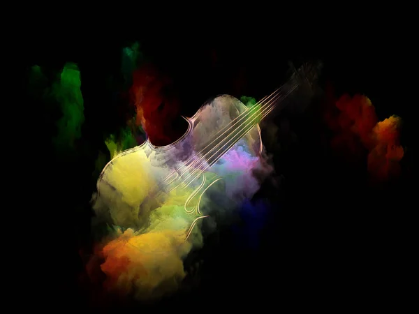 Serii Dream Music Abstrakcja Artystyczny Składzie Skrzypce Abstrakcyjne Kolorowe Farby — Zdjęcie stockowe