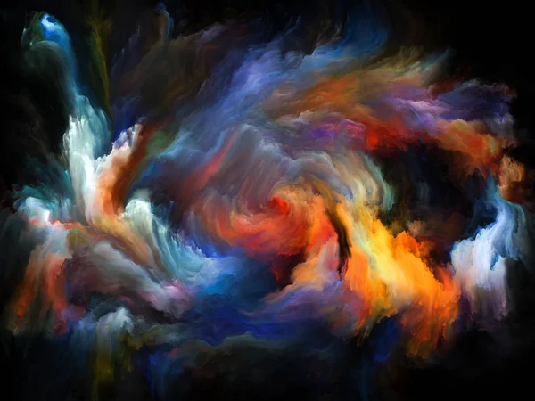 Serie Color Flow Composición Flujos Pintura Digital Adecuados Como Telón —  Fotos de Stock