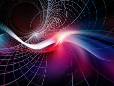 Teknoloji alanı serisi. Zemin oluşan dalgalar, Izgaralar ve ışıklar ve teknoloji, bilim ve bilgisayar bilgilerin dünya projelerde kullanıma uygun