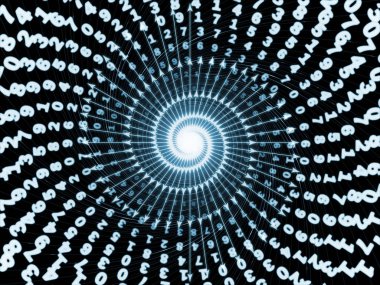 Çizgiler ve basamak serisi. Açık mavi renkli numaraları ve okları bilim ve teknoloji konusunda giderek kalıplarının