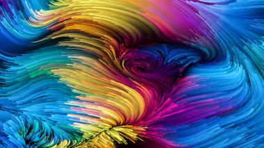 Color In Motion serisi. Tasarım, yaratıcılık ve hayal gücü üzerine bir metafor olarak sıvı boya deseninden oluşan tasarım, ekranlar ve cihazlar için duvar kağıdı olarak kullanılacak.