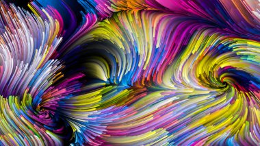 Hareket içinde renk serisi. Tasarım, yaratıcılık ve hayal gücü ekranlar ve mobil cihazlar için duvar kağıdı olarak kullanmak için bu konuda bir metafor olarak akan boya desen tasarım oluşur