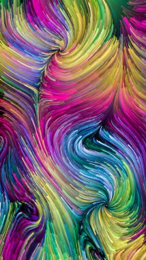 Drama renkler Serisi. Tasarım, yaratıcılık ve hayal gücü konusunda sanal tuval etkileşimi