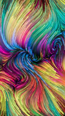 Color In Motion serisi. Tasarım, yaratıcılık ve hayal gücü konularında ekran ve cihazlar için duvar kağıdı olarak kullanılacak sıvı boya kalıbının bileşimi