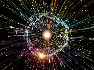 Kuralına göre serisi tasarım. Sanatsal soyutlama basamak ve bilim, bilgi teknoloji ve matematik konusunda soyut öğeler oluşur