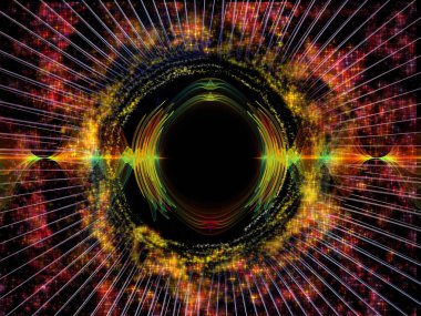 Dalga fonksiyonu serisi. Renkli sinüs titreşimler kompozisyon, ışık ve fraktal öğeleri ses ekolayzer, konu üzerinde müzik spektrum ve kuantum olasılık