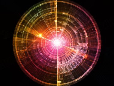 Geometri teknoloji serisi. Konuda bilim, bilgi teknolojileri ve eğitim kavramı mecaz olarak teknolojik fraktal yapıların yaratıcı düzenleme