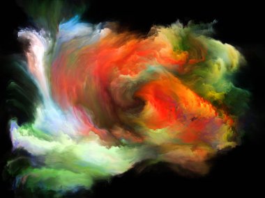 Akışı serisi renk. Arka plan müzik, yaratıcılık, hayal gücü, sanat ve tasarım projelerde kullanılmak üzere dijital boya streams yapılmış