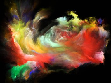 Renk Akımı serisi. Müzik, yaratıcılık, hayal gücü, sanat ve tasarım konularındaki dijital boya akımlarından oluşan soyut tasarım