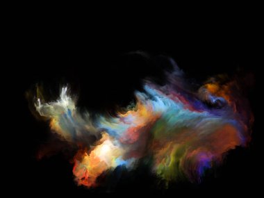 Renk Akımı serisi. Müzik, yaratıcılık, hayal gücü, sanat ve tasarım konularındaki dijital boya akımlarından oluşan soyut tasarım