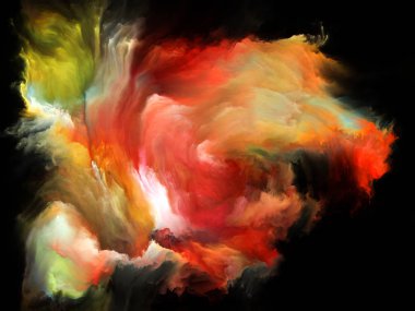 Renk Akımı serisi. Müzik, yaratıcılık, hayal gücü, sanat ve tasarım konularındaki dijital boya akımlarından oluşan soyut tasarım