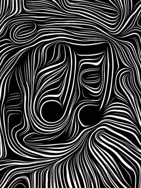 İç geometri serisi. Geleneksel gravür tarzda sanat ve müzik ile ilgili projelerde uygun işlenen müzik notası