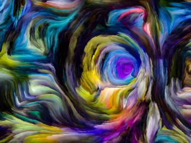 Sıvı renkli serisi. Çok renkli boya çizgileri yaratıcılık, sanat ve tasarım konusunda yapılmış soyut tasarım