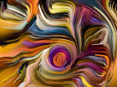 Sıvı renkli serisi. Yaratıcılık, sanat ve tasarım konusunda çok renkli boya çizgileri etkileşimi