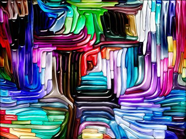 Sıvı Renk serisi. Arkaplan çok renkli boya çizgilerinden oluşur ve yaratıcılık, sanat ve tasarım projelerinde kullanılmaya uygundur