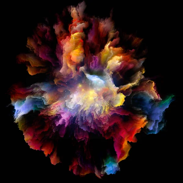 颜色情感系列 用于想象 创意艺术和设计作品的彩色爆裂飞溅爆炸背降设计 — 图库照片