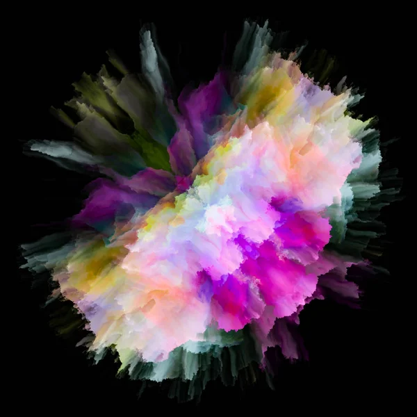 Color Emotion Series Arrangement Color Burst Splash Explosion Subject Imagination — Stock Photo, Image