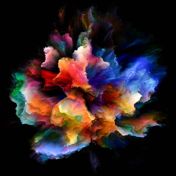 Kleur Emotie Serie Abstract Ontwerp Gemaakt Van Kleur Burst Splash — Stockfoto