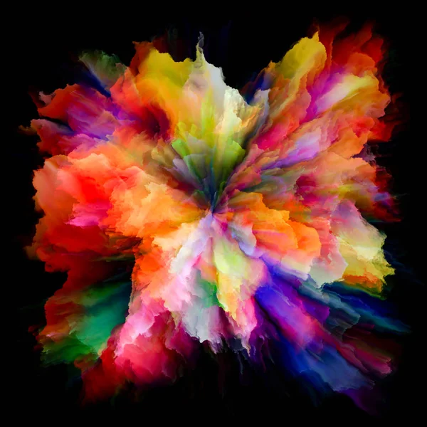 Color Emotion Series Abstract Arrangement Color Burst Splash Explosion Backdrop — Stock Photo, Image