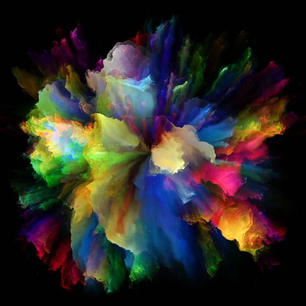 Color Emotion Series Creative Arrangement Color Burst Splash Explosion Subject — Stock Photo, Image