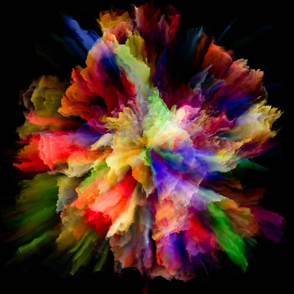Color Emotion Serien Visuellt Tilltalande Sammansättning Färg Sprack Stänk Explosion — Stockfoto