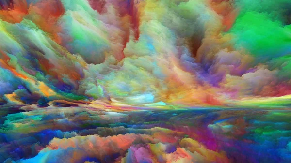 Aus Dieser Weltserie Anordnung Surrealer Landschaftselemente Und Fraktaler Farben Zum — Stockfoto